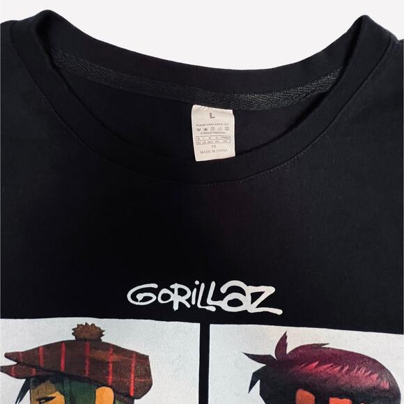 Gorillaz Demon Days T-Shirt Large Black Band Tee 2000s Y2K Graphic Album Cover - Picture 3 of 6